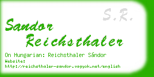 sandor reichsthaler business card